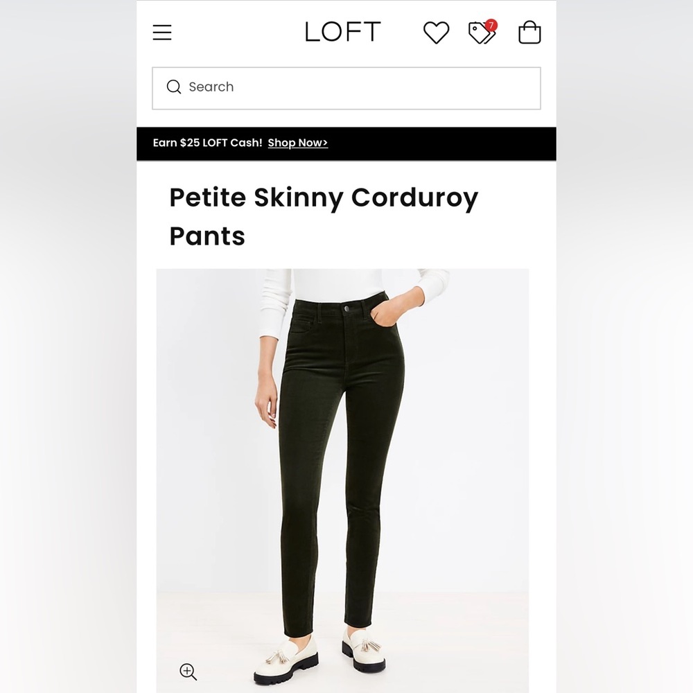 Black Corduroy Pants from the Loft!